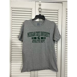 ProEdge Michigan State University Athletic Department Gray T-Shirt Sz: Medium